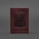 Кожаная обложка для паспорта с польским гербом бордовая Crazy Horse 4148879 - изображение 4