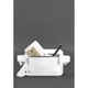 Кожаная женская поясная сумка Dropbag Mini белая 4042655 - изображение 5