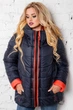 Куртка Miorichi Hanna-2 44 Синий с отделкой коралл (01025-blue44) - изображение 2