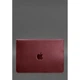 Шкіряний чохол-конверт на магнітах для MacBook 13 Бордовий Crazy Horse - зображення 2