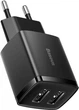 Сетевое зарядное устройство Baseus Compact Charger 10.5W 2USB EU Зарядка для телефона Black - изображение 4