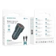 Автомобільний зарядний пристрій Borofone BZ19A Wisdom QC3.0 18W Micro 1м, Sapphire blue - зображення 2