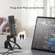 Мікрофон студійний Manchez RE1000 (USB) зі штативом Grey - зображення 4