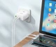 Сетевое зарядное устройство Hoco N30 Glory PD65W с кабелем Type-С - Type-C (USB + 2USB-C, с быстрой зарядкой, QC3.0, адаптер) - Белый - изображение 2