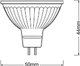 Лампа світлодіодна OSRAM LED MR16 12V 3.8W (345Lm) 12V 3000K GU5.3 - изображение 7