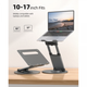 Подставка для ноутбука Nulaxy Telescopic 360 Rotating Laptop Stand Gray (LS-18) - изображение 2