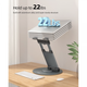 Подставка для ноутбука Nulaxy Telescopic 360 Rotating Laptop Stand Gray (LS-18) - изображение 3