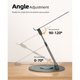 Подставка для ноутбука Nulaxy Telescopic 360 Rotating Laptop Stand Gray (LS-18) - изображение 4
