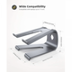 Блок живлення Lamicall Ergonomic Aluminum Laptop Stand Gray (LN01) - зображення 4