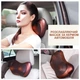 Массажная Подушка Massage pillow Инфракрасный роликовий массажер для шеи и спины коричневый - изображение 7