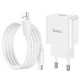 Сетевое зарядное устройство HOCO C106A + кабель USB - Type-C Leisure Single Port Charger 1USB 10.5W 2.1A White - изображение 4