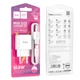 Сетевое зарядное устройство HOCO C106A + кабель USB - Type-C Leisure Single Port Charger 1USB 10.5W 2.1A White - изображение 9