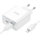 Адаптер мережевий HOCO Type-C to Lightning Cable Leader dual port (2C) charger C108A |2Type-C, 35W/3A, PD/QC| білий - зображення 4