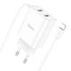 Адаптер сетевой Hoco Lightning Cable Courser dual-port charger C103A |2USB, 2.1A| белый - изображение 2