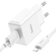 Зарядний пристрій Hoco Lightning Cable Leisure single port charger C106A |1USB, 10.5W/2.1A| white - зображення 5