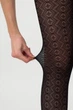Женские колготки с ажурным рисунком Giulia TISSUE 20 (3) 4 Black-nero, ажурные, колготи с рисунком, капроновые - изображение 5