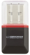 Czytnik kart Esperanza EA134K USB microSD/microSDHC Czarny - obraz 1