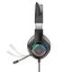 Наушники Hoco игровые проводные подсветка микрофон Cat Ear W107 Phantom Black / Green (W107 Green) - изображение 4