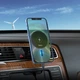 Автомобільний тримач з бездротовою зарядкою MagSafe Hoco CA91 для iPhone Qi 5W-15W Gray - изображение 2