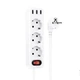 Мережевий фільтр Hoco NS2 (3 розетки + 3 USB) 1.8m (white) - изображение 1
