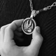 Серебряный кулон "Волк" с эбеновым деревом 946 Онікс - изображение 3