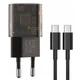 Сетевое зарядное устройство XO CE05 PD30W+QC3.0 18W 1USB/1Type-C скабелем Type-C - Type-C Коричневые - изображение 1