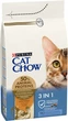 Сухой корм для взрослых кошек Purina Cat Chow Feline 3-in-1 с формулой тройного действия, с индейкой 15 кг (НФ-00000347) - изображение 3