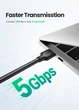 Kabel Ugreen US128 USB Type-A 3.0 2 m Black (6957303813711) - obraz 3