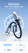Kabel Ugreen US535 USB Type-C to USB Type-C PD 2 m Dark-Gray (6957303894406) - obraz 4