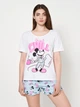 Пижама (футболка + шорты) женская хлопковая Disney Mickey WE3618 S Белая (3609086546777) - изображение 5
