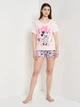 Пижама (футболка + шорты) женская хлопковая Disney Mickey WE3618 L Розовая (3609086546722) - изображение 4