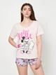 Пижама (футболка + шорты) женская хлопковая Disney Mickey WE3618 L Розовая (3609086546722) - изображение 1
