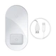 Беспроводное зарядное устройство Baseus Simple 18W 2 in 1 Белый (WXJK-02) белое - изображение 4