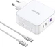 Мережевий зарядний пристрій Ugreen CD289 GaN Fast Charger 140Вт with Cable White (6941876213399) - зображення 3