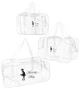 Набор из 3 прозрачных сумок в роддом Mommy Bag (S, M, L) Белый - изображение 1