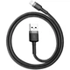Дата кабель USB 2.0 AM to Lightning 1.0m Cafule 2.4A gray+black Baseus (CALKLF-BG1) - изображение 3