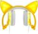 Наушники проводные с LED подсветкой с ушками UFT BL108 Yellow - изображение 2