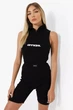 Боді-майка Boohoo чорний в рубчик з блисківкою 9748 L (46) - зображення 2