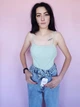 Боди мятный на бретельках в рубчик Boohoo 9761 S(42) - изображение 5
