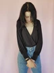 Боди-блуза с рукавами&nbsp;&nbsp;однотонный Boohoo Черный (10366 L/46) - изображение 3