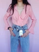 Боди-блуза&nbsp;в горошек Boohoo Розовый (10272 M/44) - изображение 4