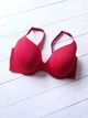 Бюстгальтер Victoria`s Secret красный с гипюром сзади А-127 36DD/80E - изображение 2