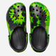 Чоловічі крокси Crocs Classic Tie-Dye Graphic CR205453-BKLP 43-44 (M10) 27.2 см Чорний/Зелений (191448790315) - зображення 3