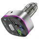 Автомобильный FM-Трансмиттер модулятор с быстрой зарядкой HOCO E71 |BT5.0, 2USB, QC3.0 18W| Черный - изображение 5