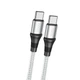 Кабель Hoco Type-C To Type-C Exquisito 100W Charging Data Cable (L=1M) (X50) Gray - изображение 1