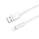 Кабель HOCO X25 USB to iP 2A, 1m, PVC, PVC connectors, White 6957531080114 - изображение 3