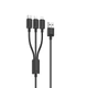 Кабель Hoco 3-in-1 Charging Cable (iP+Micro+Type-C) (X74) Black - зображення 1