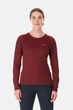 Жіночий лонгслів Rab Force LS Tee Womens 10 Бордовий - зображення 1