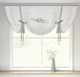 Занавеска для кухни римская штора Adagio Windows Decor серая, тюль с печатью 150х114 см - изображение 1