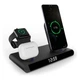 Док-станция JYD 4в1 Wireless Charger 15W для Apple Watch/Airpods/Phone с часами - изображение 1